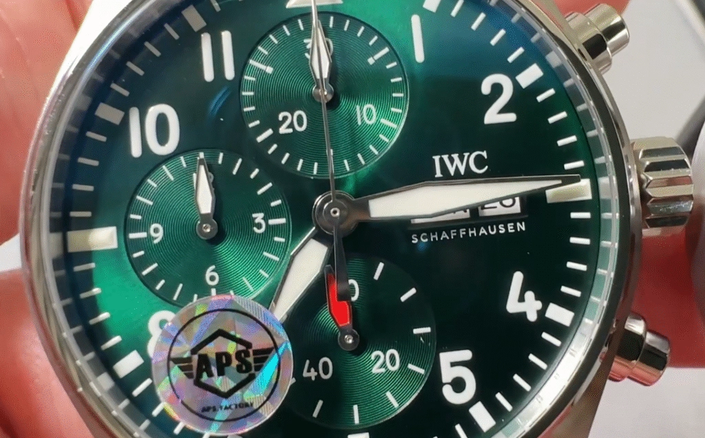 IWC Pilot Chrono с зелёным циферблатом Зелёный пилотский хронограф IWC