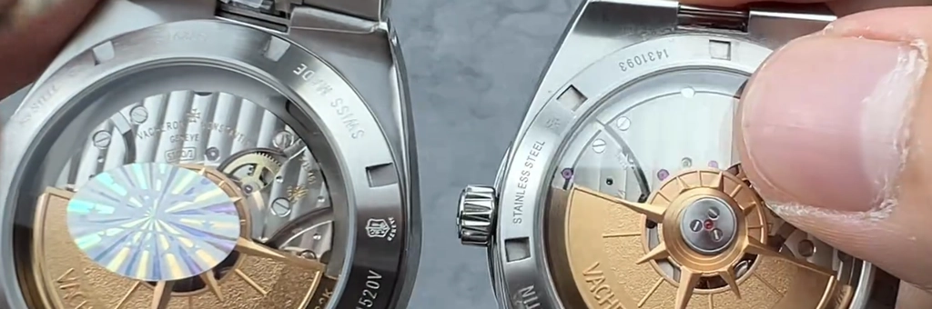 Сравнение гравировки Vacheron Constantin на механизмах MKS и PPF