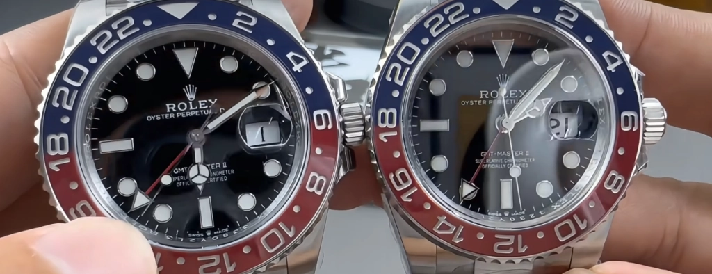 Сравнение стрелок GMT у реплик VS Factory и Clean