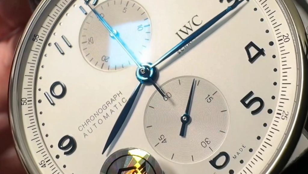 Воронёные стрелки Portuguese Chrono Воронёные стальные стрелки IWC Portuguese Chrono