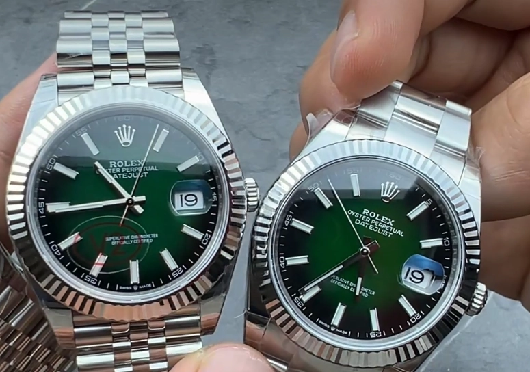 Сравнение циферблатов Rolex Datejust Ombre V2 от VS Factory и небольшой фабрики