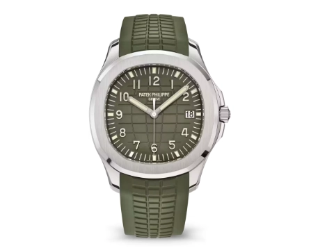 Оригинальные Patek Philippe Aquanaut 5168G с зелёным циферблатом