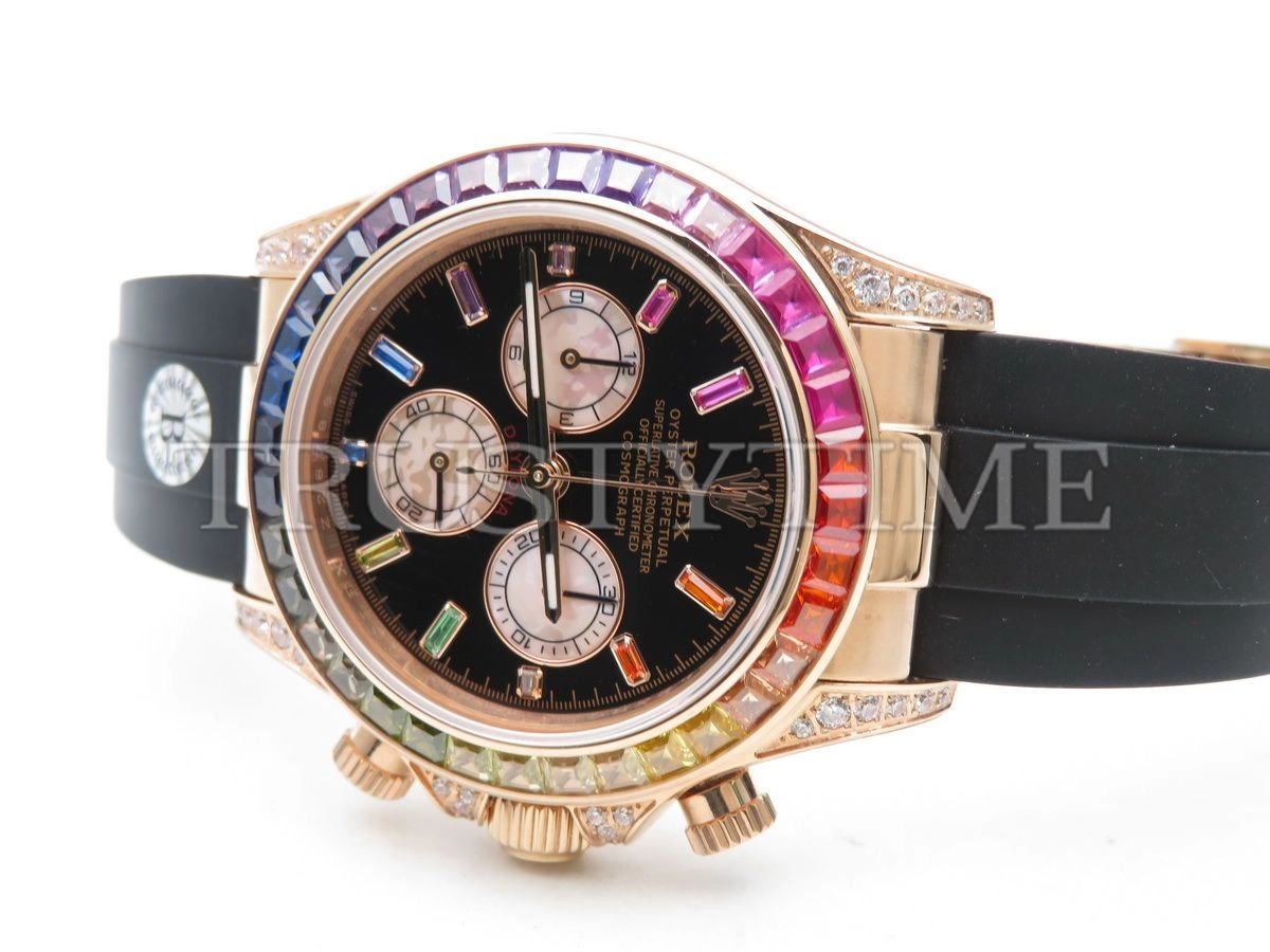 Копия часов Rolex Cosmograph Daytona Rainbow 116595RBOW Rubber Strap