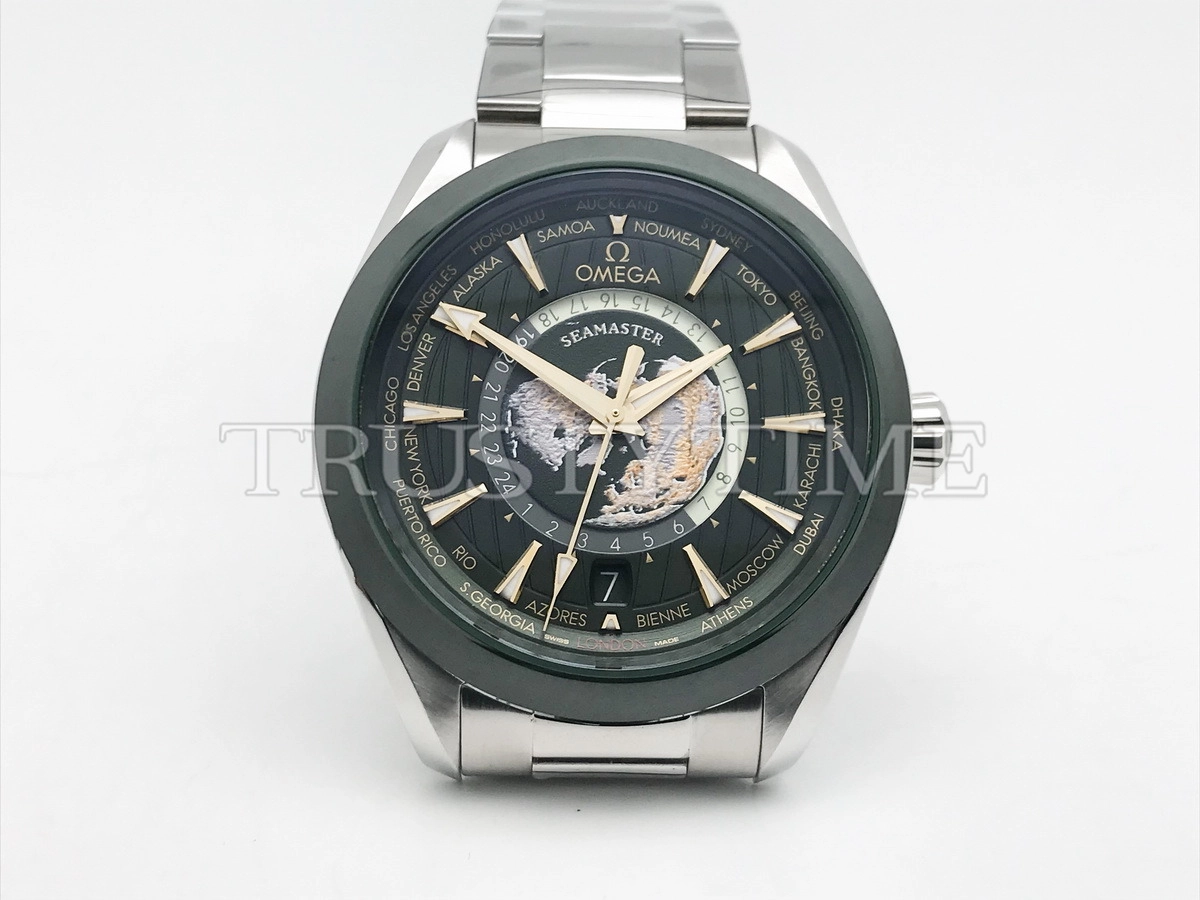Копия часов Omega Seamaster Aqua Terra Co-axial Master Chronometer GMT Worldtimer 43mm 220.30.43.22.10.001