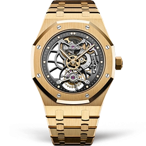Копия часов Audemars Piguet Royal Oak Tourbillon Extra-Thin Openworked Yellow Gold 26513BA.OO.1220BA.01