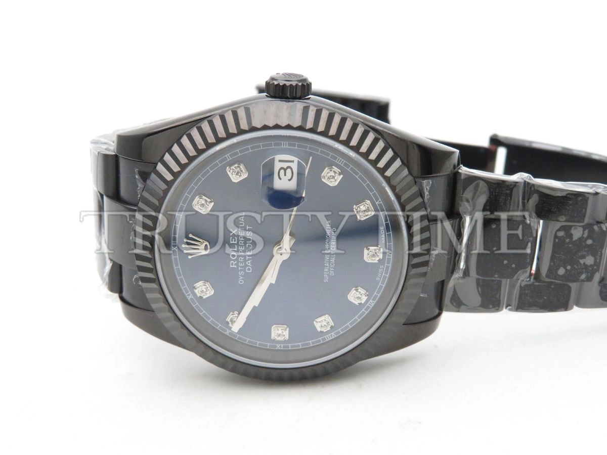 Копия часов Rolex DateJust II 41mm 126300 Blue Dial Diamonds