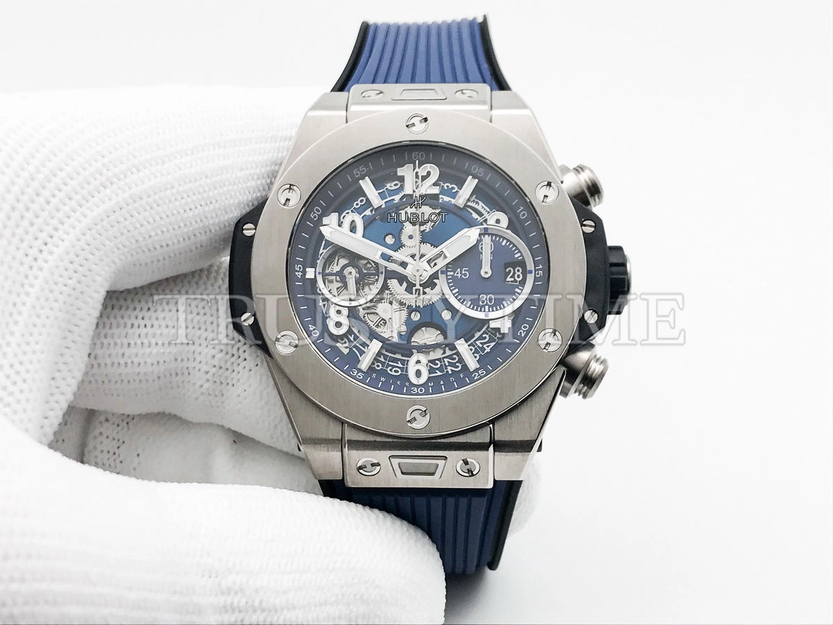 Копия часов Hublot Big Bang Unico Titanium Blue 42mm 441.NX.5171.RX