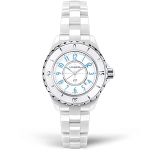 Копия часов Chanel J-12 White Blue Light 33 H3826