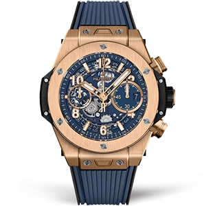 Копия часов Hublot Big Bang Unico King Gold Blue 42mm 441.OX.5181.RX