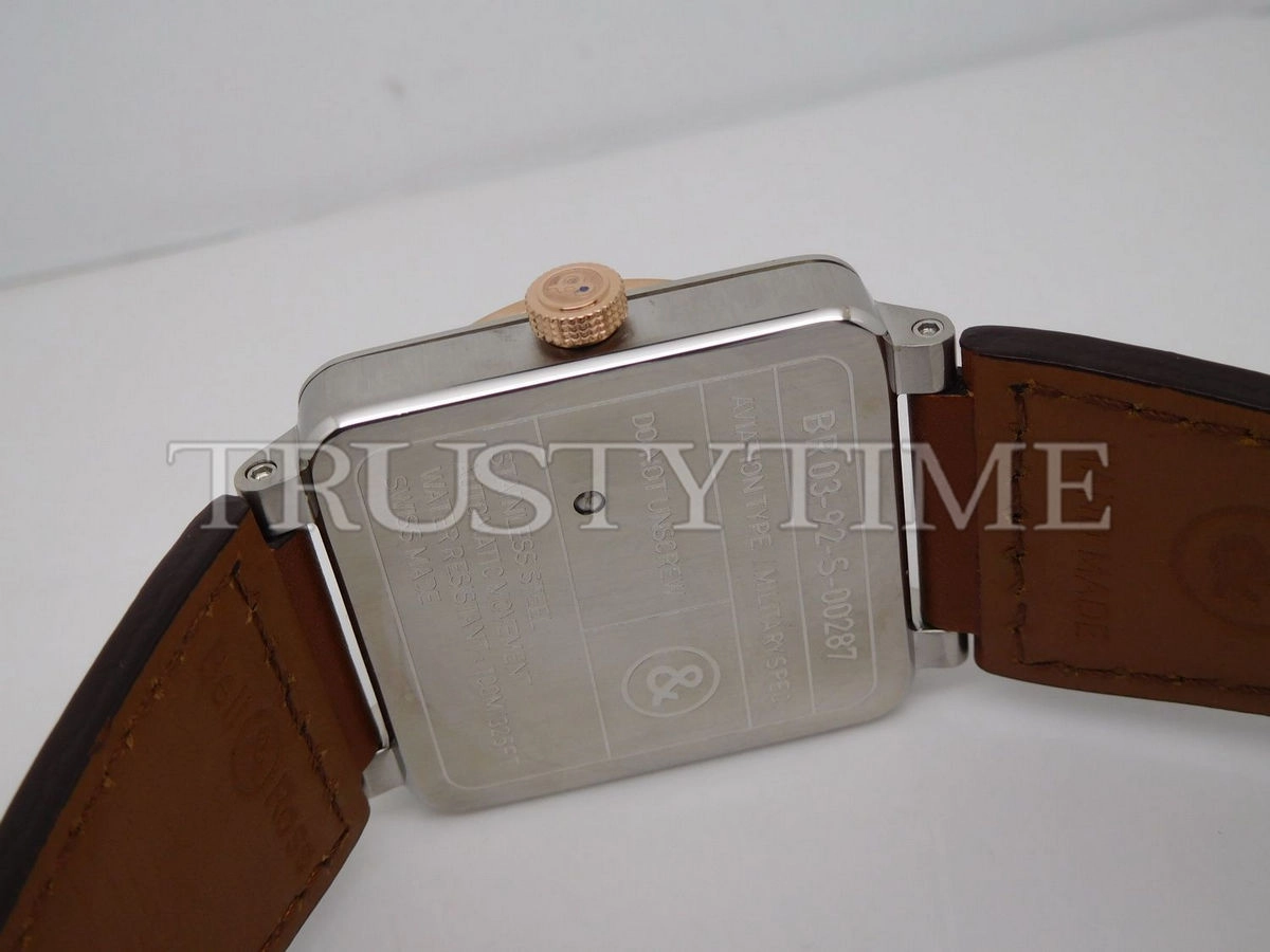 Копия часов Bell & Ross BR 03 Steel & Rose Gold BR0392-ST-PG/SCA