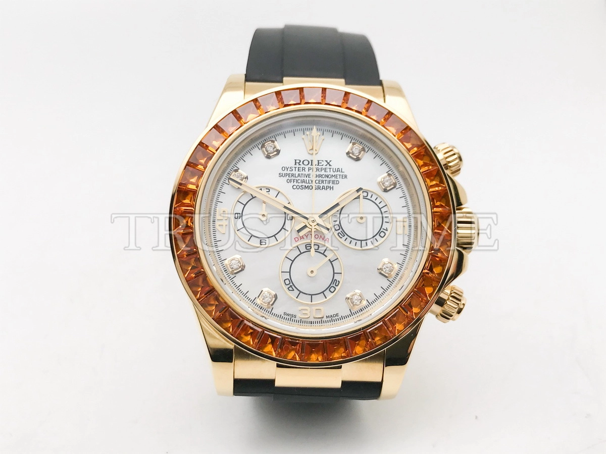 Копия часов Rolex Cosmograph Daytona Orange Sapphire 116578SACO Rubber Strap