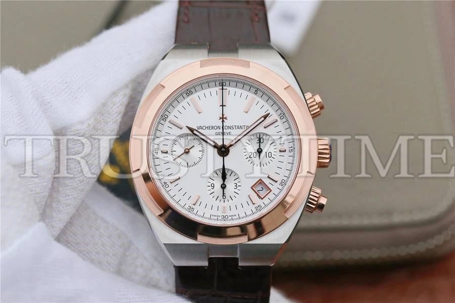 Копия часов Vacheron Constantin Overseas Chronograph 42mm 5500V/000M-B074 Leather