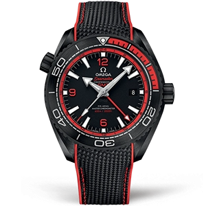 Копия часов Omega Seamaster Planet Ocean 600m Co‑Axial Master Chronometer GMT Deep Black 45,5mm 215.92.46.22.01.003