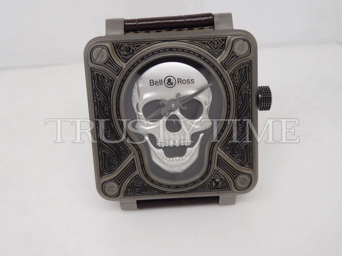 Копия часов Bell & Ross BR 01 Skull Burning BR0192-SKULL-BURN
