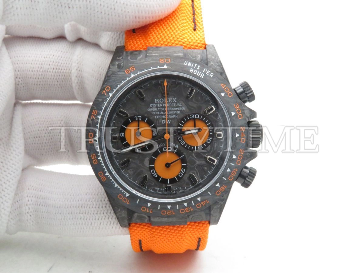 Копия часов Rolex Cosmograph Daytona DIW Carbon Orange