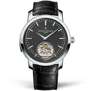 Копия часов Vacheron Constantin Traditionnelle Tourbillon 44mm 6500T/000P-B100