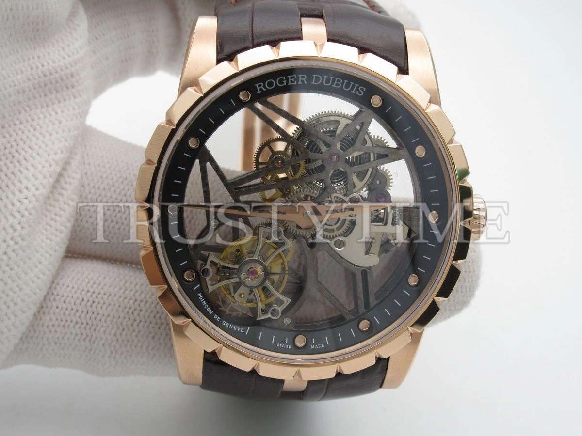 Копия часов Roger Dubuis Excalibur Tourbillon Skeleton 42mm RDDBEX0392