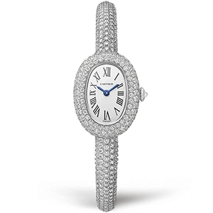 Копия часов Cartier Baignoire White Gold Watch Diamonds