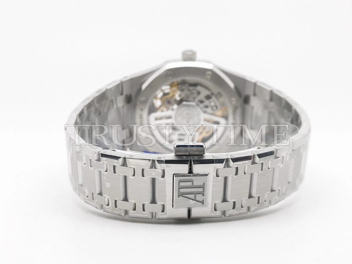Копия часов Audemars Piguet Royal Oak Jumbo Extra-Thin Openworked 50th Anniversary 16204ST.OO.1240ST.01 Арт.AP-1211