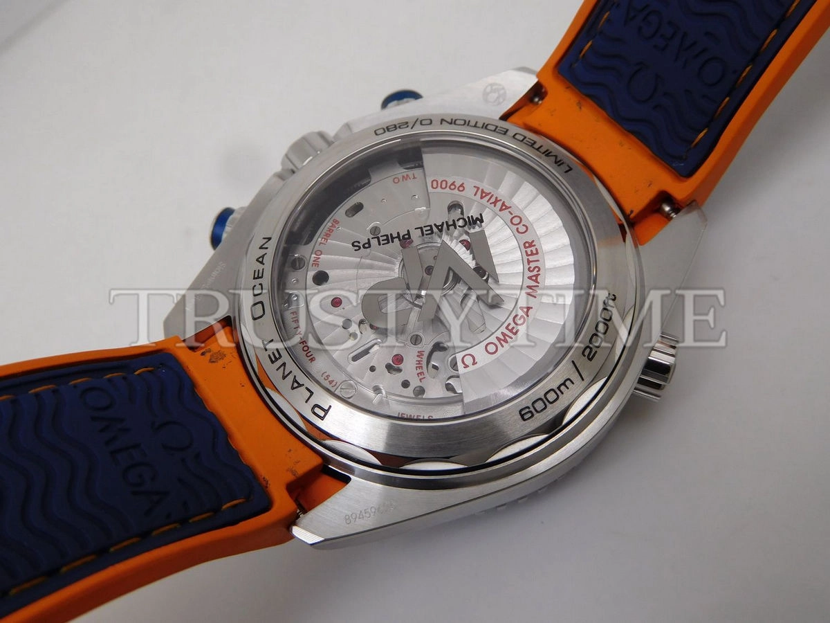 Копия часов Omega Seamaster Planet Ocean 600m Co‑Axial Master Chronometer Chronograph "MICHAEL PHELPS" 45.5mm 215.32.46.51.04.001