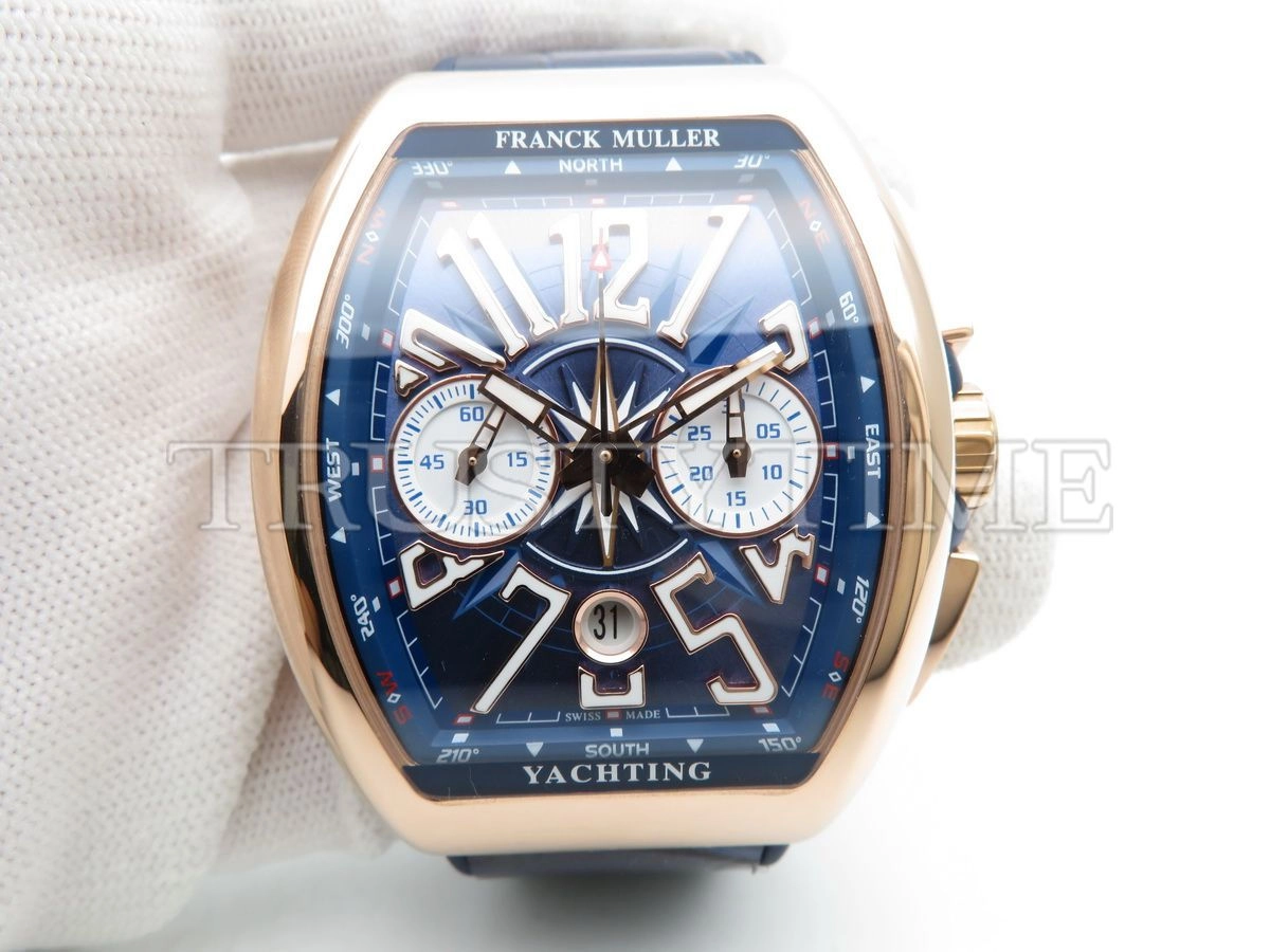 Копия часов Franck Muller Vanguard Chronograph V 45 CC DT YACHTING 5N.BL BL.BL 5N