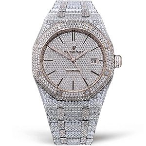 Копия часов Audemars Piguet Royal Oak 15400 Full Diamond