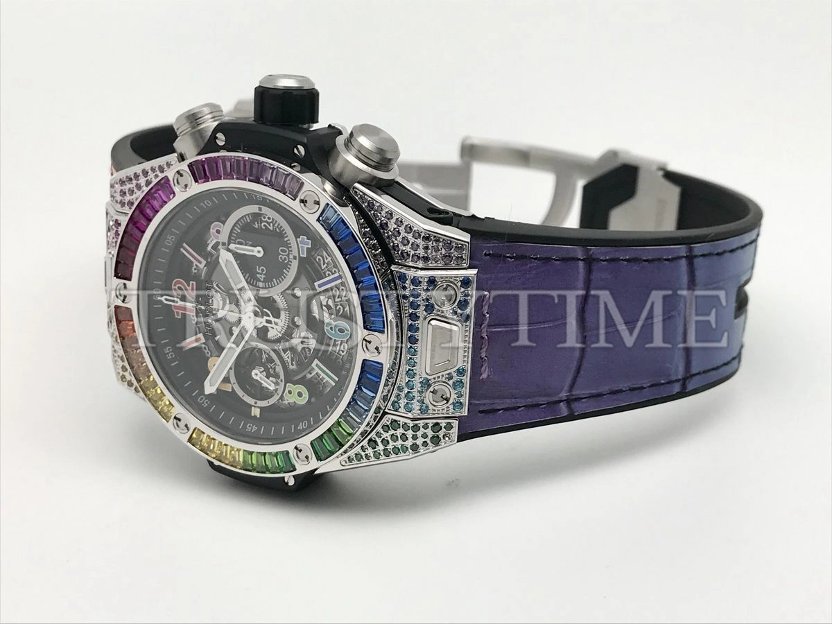Копия часов Hublot Big Bang Unico Titanium Rainbow 44mm 411.NX.1117.LR.0999