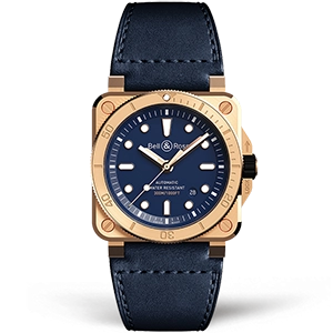 Копия часов Bell & Ross BR 03 Diver Bronze Navy Blue BR0392-D-BU-BR/SCA