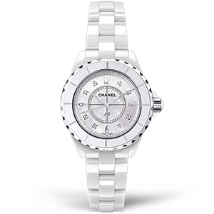 Копия часов Chanel J-12 Mother-Of-Pearl And Diamond Dial 33 H2422