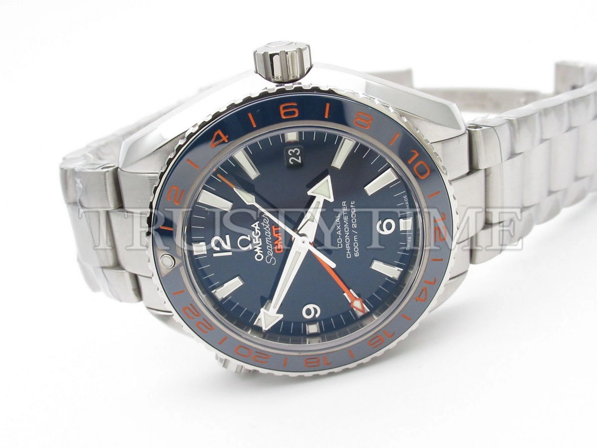 Копия часов Omega Seamaster Planet Ocean 600m Co‑Axial Master Chronometer GMT GoodPlanet 43.5mm 232.30.44.22.03.001