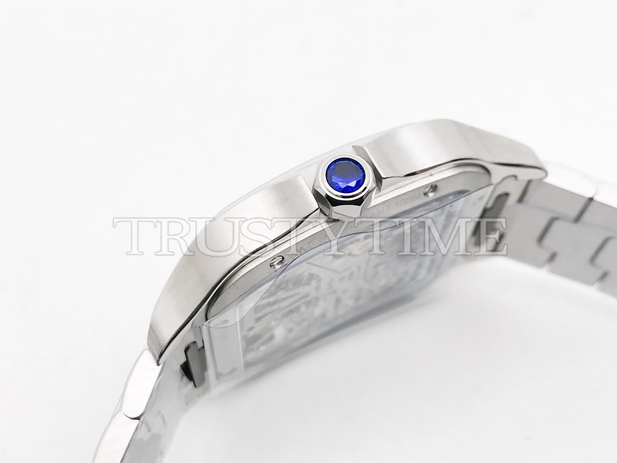 Копия часов Cartier Santos de Cartier Large Skeleton 40mm WHSA0019