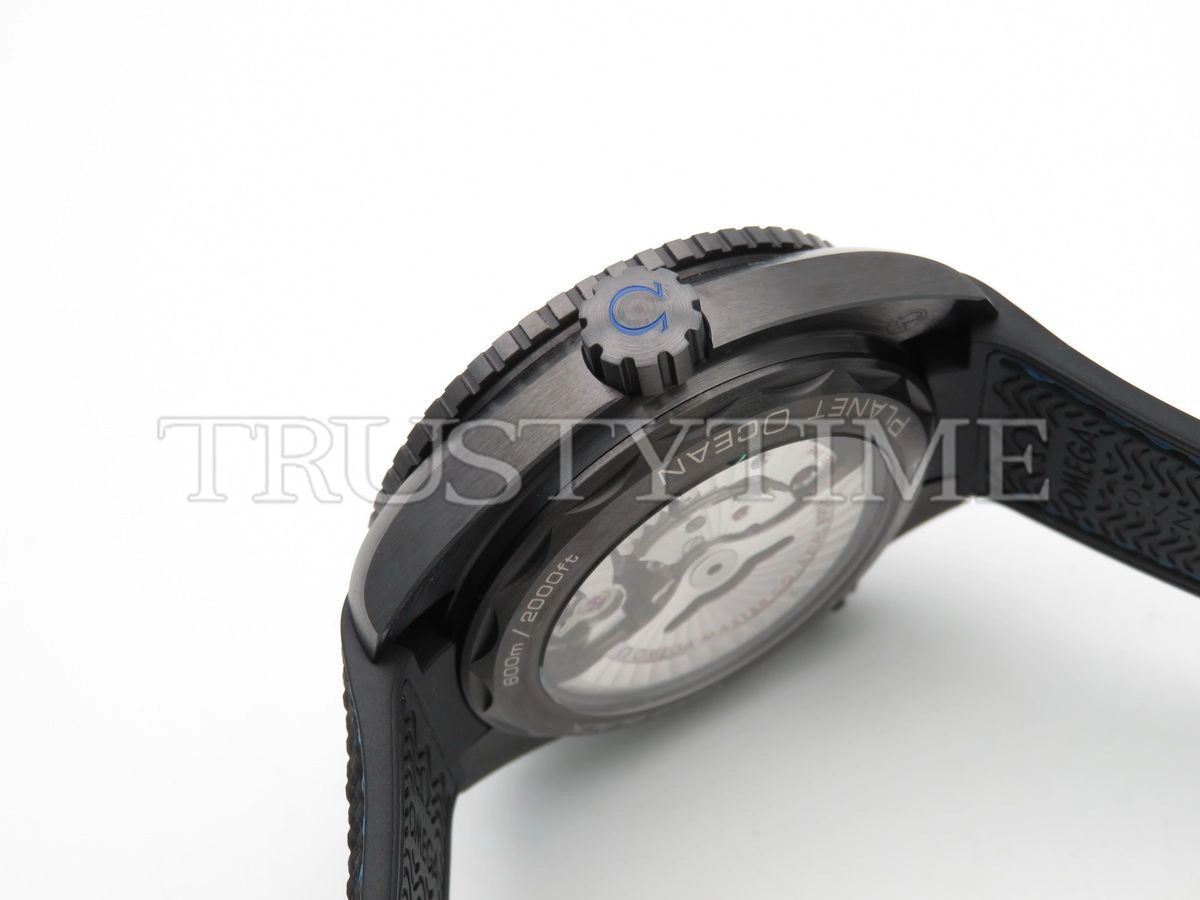 Копия часов Omega Seamaster Planet Ocean 600m Co‑Axial Master Chronometer GMT Deep Black 45,5mm215.92.46.22.01.002