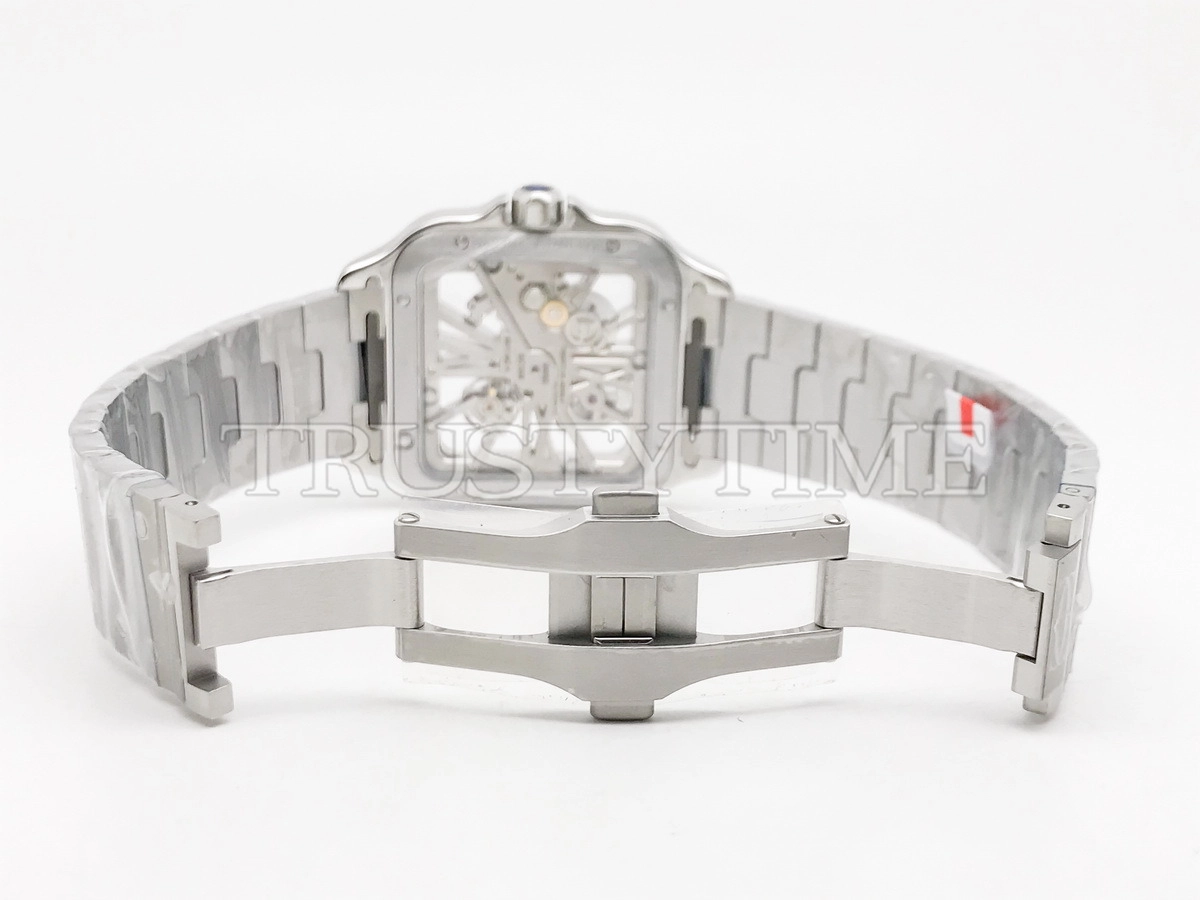 Копия часов Cartier Santos de Cartier Large Skeleton 40mm WHSA0026