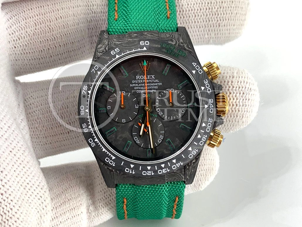 Копия часов Rolex Cosmograph Daytona DIW Carbon Lime
