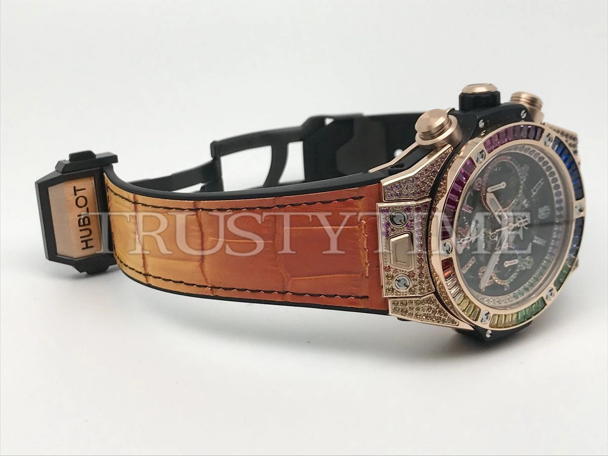 Копия часов Hublot Big Bang Unico Rainbow King Gold 44mm 411.OX.9910.LR.0999