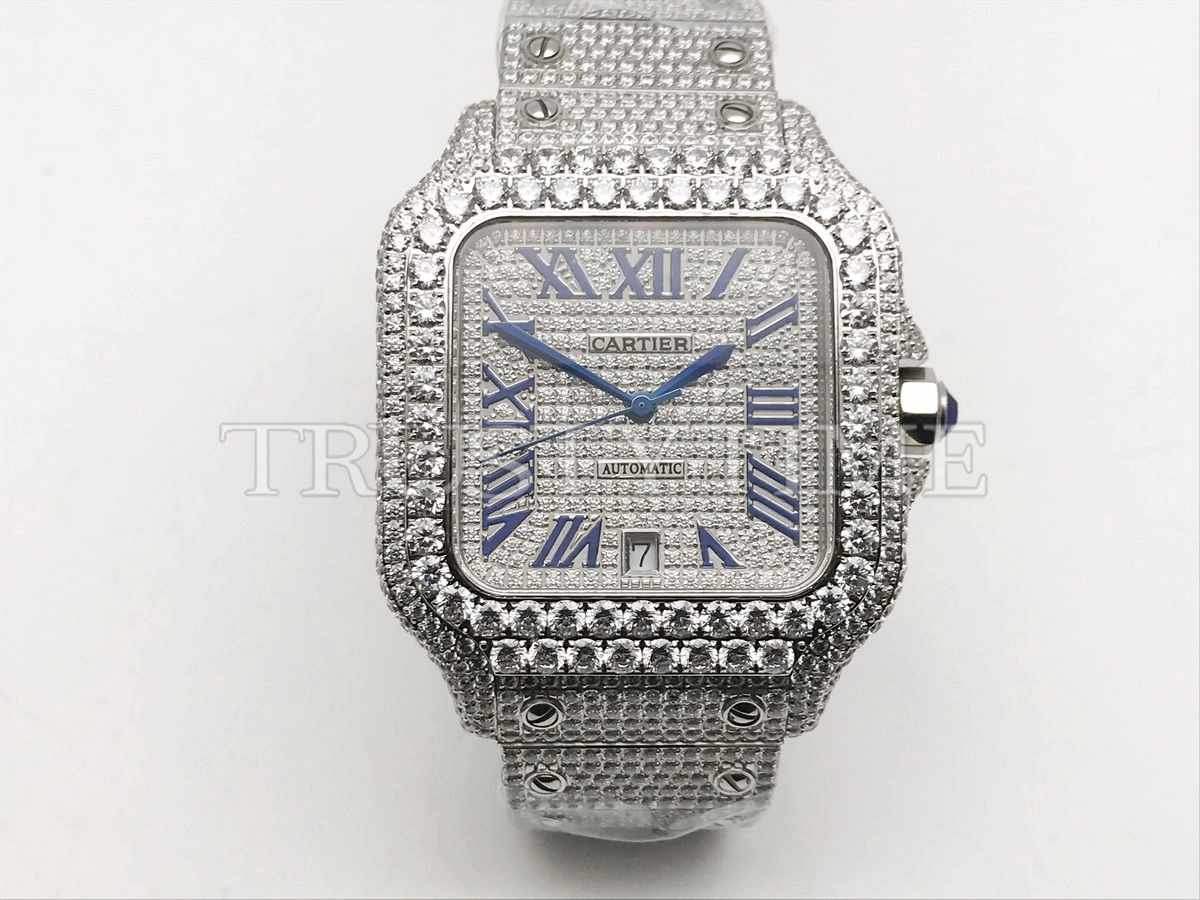 Копия часов Cartier Santos De Cartier 40 WSSA0018 Diamonds Арт. CR-0927