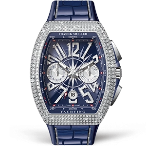 Копия часов Franck Muller Vanguard Chronograph V 45 CC DT YACHTING D NBR CD (BL) (AC) BL.DIAM AC