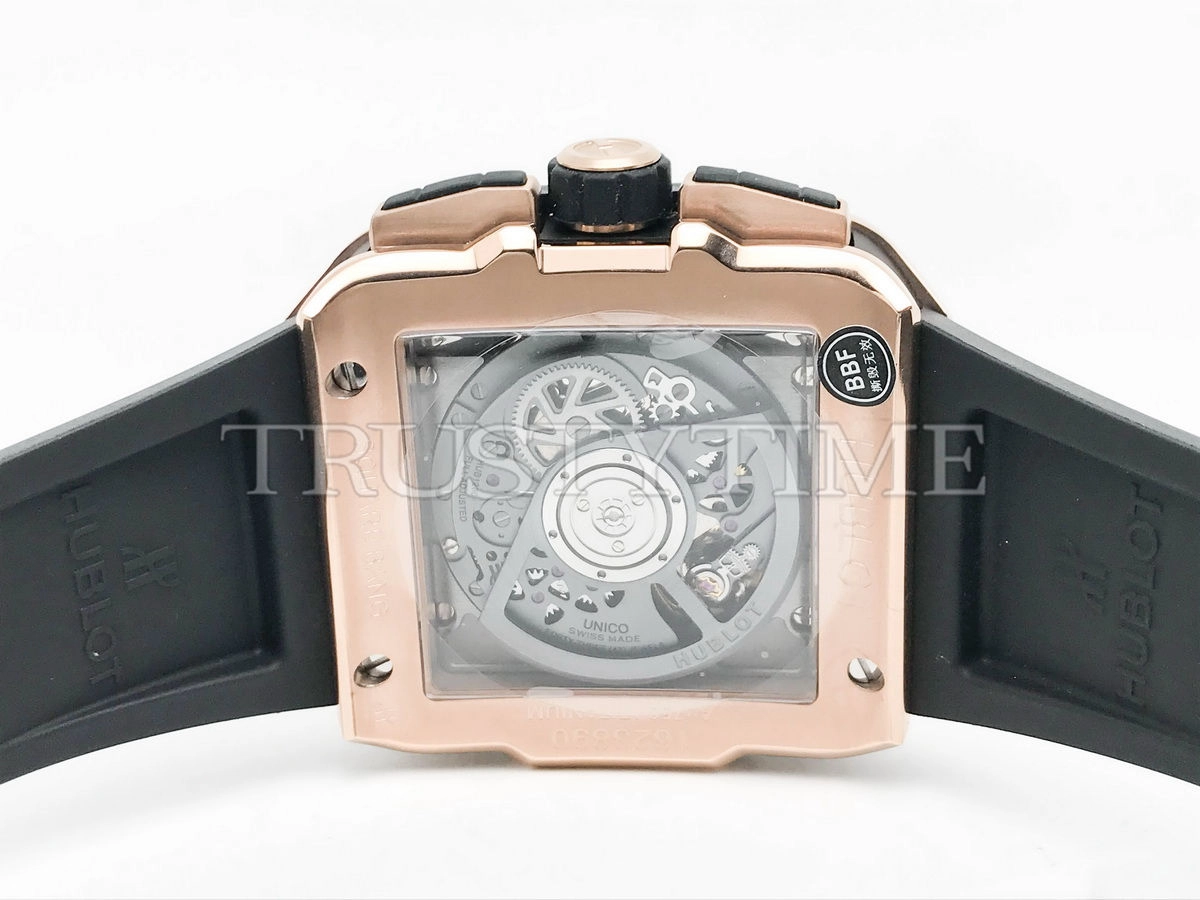 Копия часов Hublot Square Bang Unico King Gold 821.OX.0180.RX