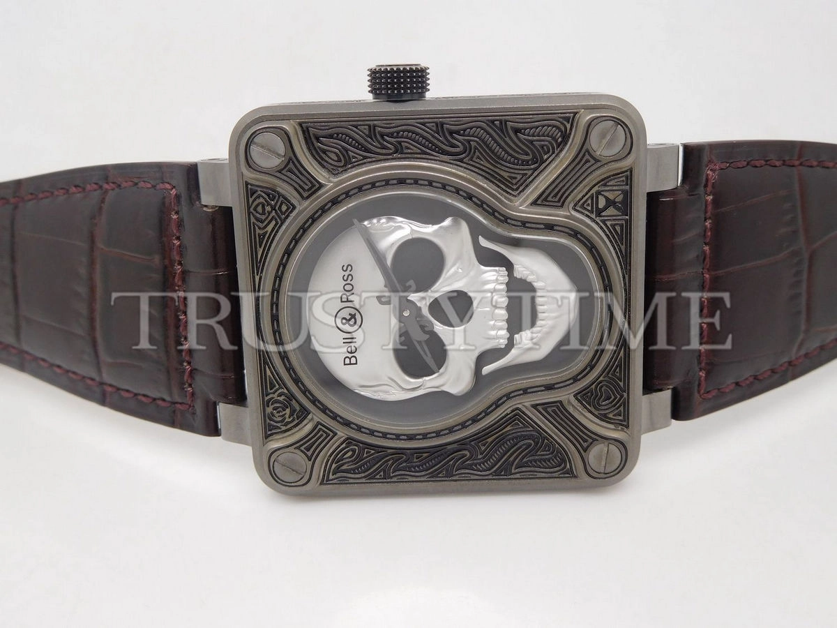 Копия часов Bell & Ross BR 01 Skull Burning BR0192-SKULL-BURN