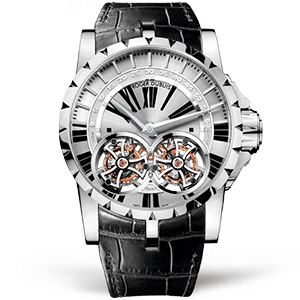 Копия часов Roger Dubuis Excalibur Double Flying Tourbillon 45mm RDDBEX0250