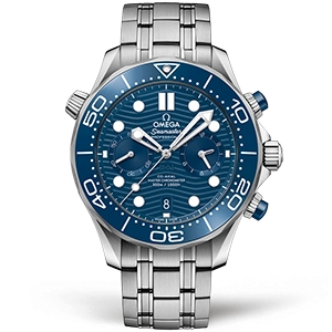Копия часов Omega Seamaster Diver 300m Co‑Axial Master Chronometer Chronograph 44mm 210.30.44.51.03.001
