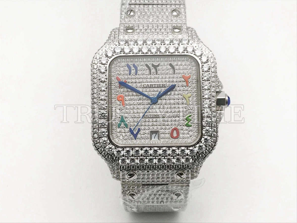 Копия часов Cartier Santos De Cartier 40 WSSA0018 Diamonds Арт. CR-0934