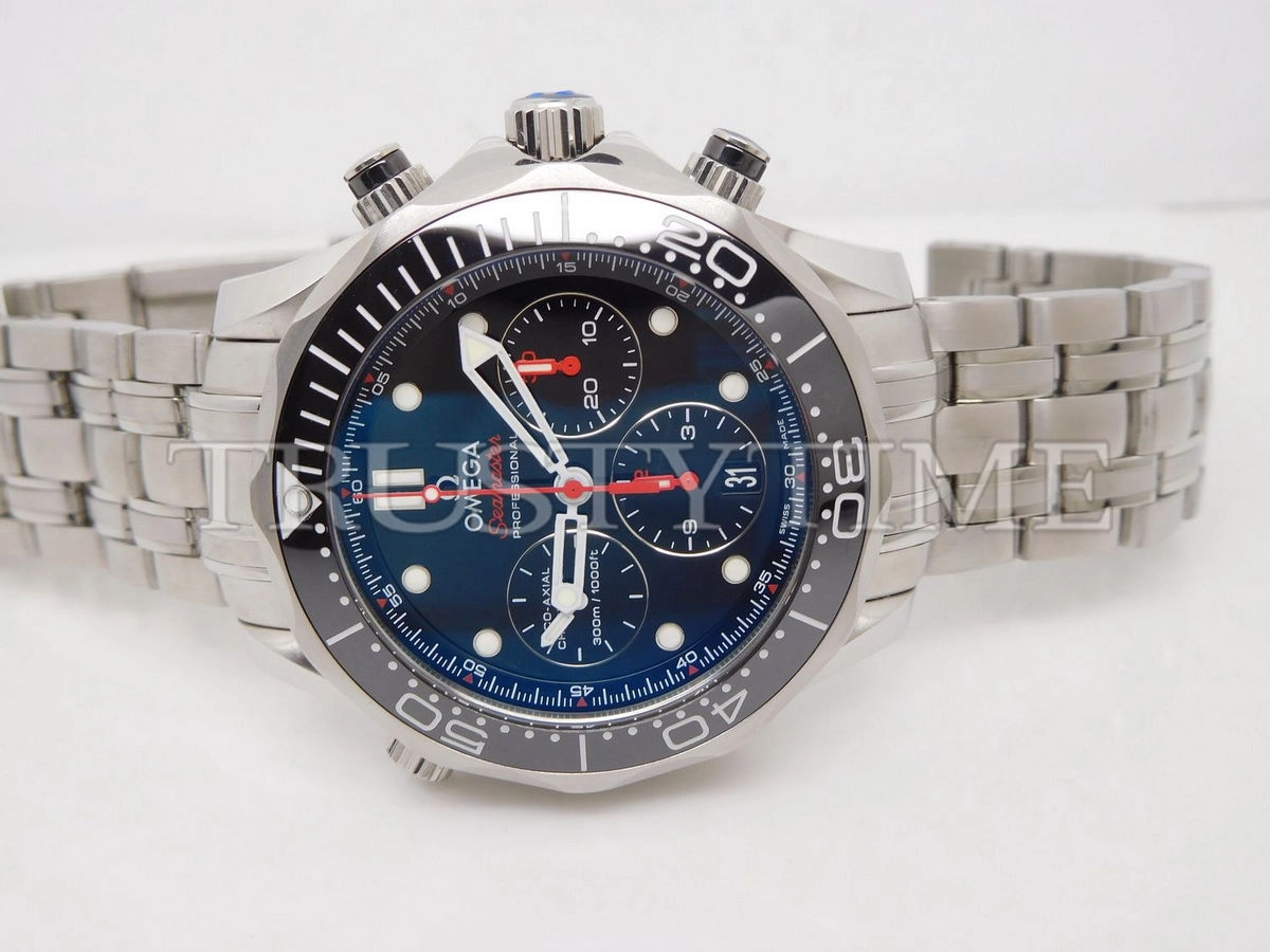 Копия часов Omega Seamaster Diver 300m Co‑Axial Chronometer Chronograph 44mm 212.30.44.50.01.001