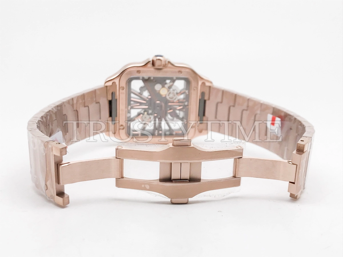 Копия часов Cartier Santos de Cartier Large Skeleton 40mm WHSA0016