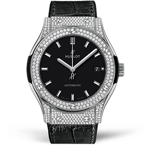 Копия часов Hublot Classic Fusion 45 Titanium Pavé 511.NX.1171.LR.1704