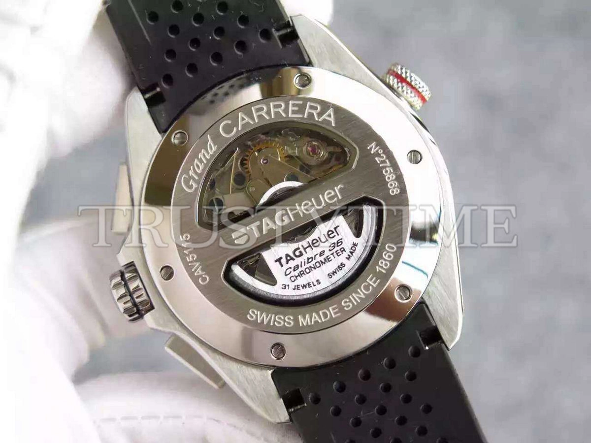 Копия часов Tag Heuer Grand Carrera Calibre 36 RS 43mm CAV5115.FT6019