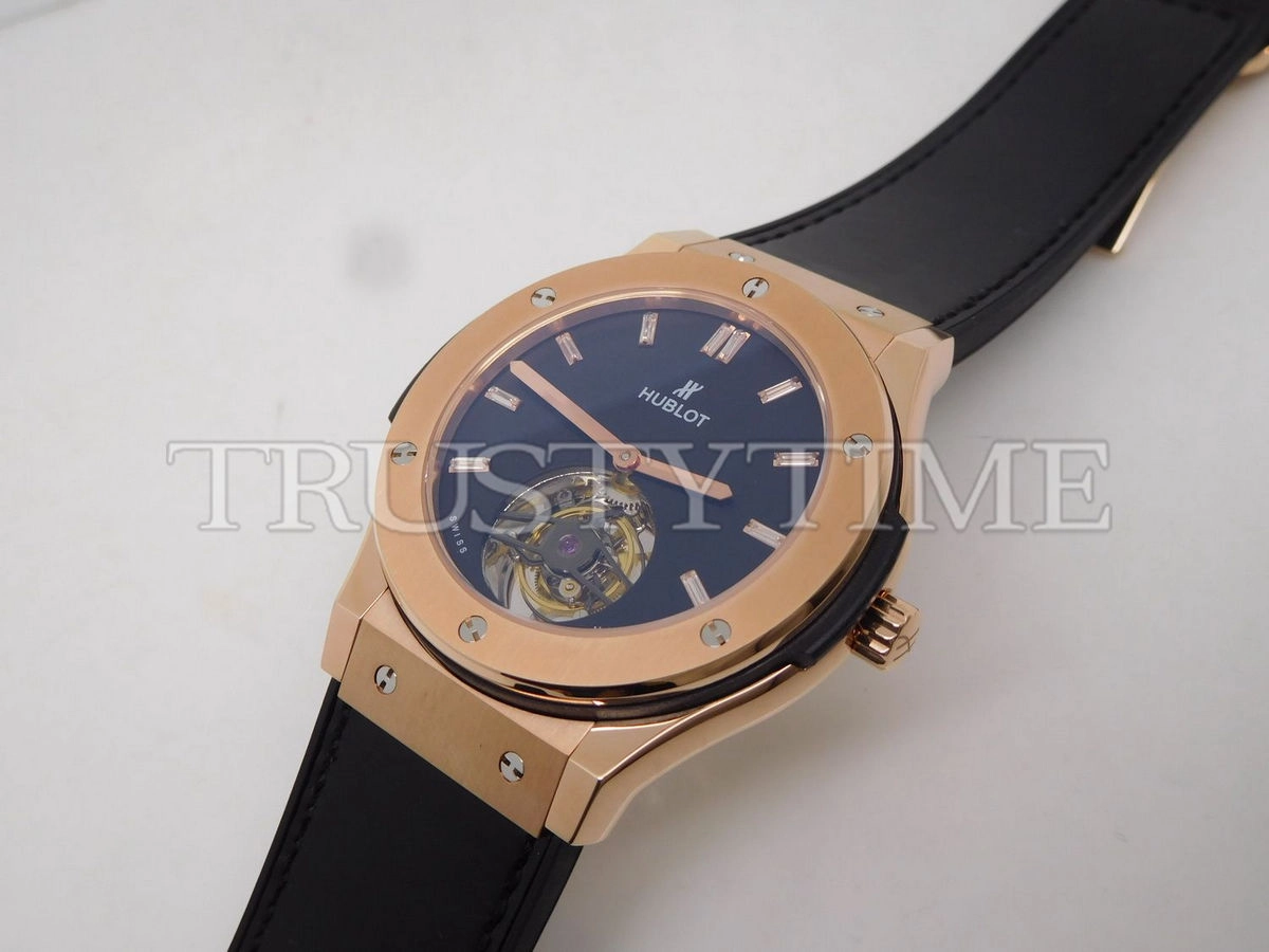 Копия часов Hublot Classic Fusion Tourbillon King Gold 45mm 505.OX.1180.LR