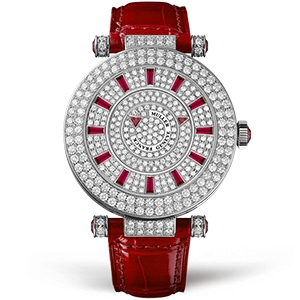 Копия часов Franck Muller Ladies Collection Round Double Mystery 42-DM-D-2R-CD Red