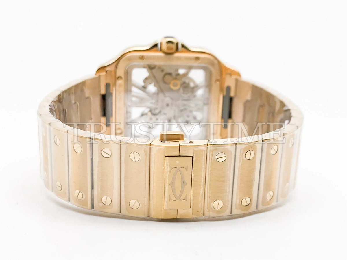 Копия часов Cartier Santos de Cartier Large Skeleton 40mm WHSA0042