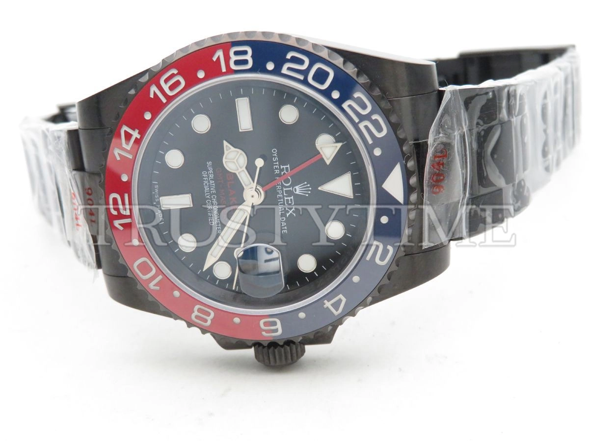 Копия часов Rolex Blaken GMT Master II Pepsi 116719BLRO